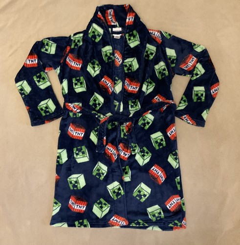 Minecraft bathrobe large kids