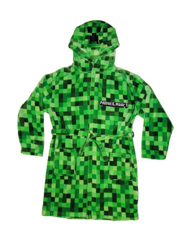 Kids fleece bathrobe minecraft - fleece,